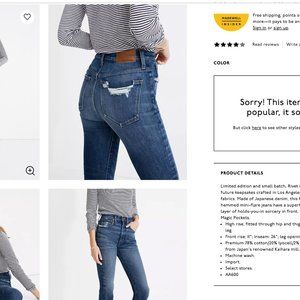 NWOT Rivet & Thread Cali Demi-Boot Jeans in Norvel